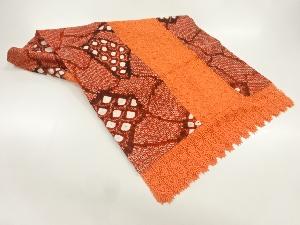 レース絞り古典柄に花模様ショール